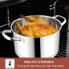 E-far 24-Quart Large Stock Pot, Stainless Steel Stockpot with Lid for Boiling Cooking Soup Stew Canning, Heavy Duty Tri-Ply Bottom Works w/Induction, Commercial Grade & Dishwasher Safe(8 Quarts)