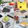 E-far 4-Pack Stainless Steel Snack Containers for Kids | 8oz Reusable Toddler Lunch Box Containers with Leak-Proof Lids for School/Daycare/Travel | Stackable Design & Easy Open, Oven & Dishwasher Safe(Gray)