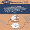 E-far 4-Tier Cooling Rack, 15”x10.1″ Stainless Steel Stackable Wire Cooling Rack for Baking Cooking Cookies, Folding Leg & Non-toxic, Oven Safe & Dishwasher Safe(1)