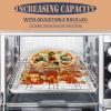 E-far 4-Tier Cooling Rack, 15”x10.1″ Stainless Steel Stackable Wire Cooling Rack for Baking Cooking Cookies, Folding Leg & Non-toxic, Oven Safe & Dishwasher Safe(5)