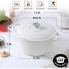 E-far 5QT Dutch Oven for Bread Baking, 2-IN-1 Cast Iron Pot with Skillet Lid & Sourdough Starter Kit, Bread Oven Pan with Baking Supplies for Frying, Braising, BBQ, Rust-Free & Heavy Duty(White)