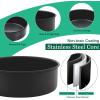 E-far 6 Inch Cake Pan, 4-Piece Nonstick Round Cake Baking Pans for Wedding, Birthday, Layer Cake, Stainless Steel Core & Non-Toxic Coating, 2 Inch Deep(6 inches)