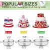 E-far 6 Inch Cake Pan Set of 3, Stainless Steel Round Smash Cake Baking Pans Tins, Non-Toxic & Healthy, Mirror Finish & Dishwasher Safe(6 8 9.5 Inch)