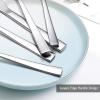 E-far 60-Piece Silverware Set, Stainless Steel Flatware Set Service for 12, Tableware Cutlery Set for Home Restaurant Party, Dinner Forks/Spoons/Knives, Square Edge & Mirror Polished, Dishwasher Safe(40 Pieces)