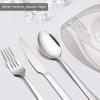 E-far 60-Piece Silverware Set, Stainless Steel Flatware Set Service for 12, Tableware Cutlery Set for Home Restaurant Party, Dinner Forks/Spoons/Knives, Square Edge & Mirror Polished, Dishwasher Safe(30 Pieces)