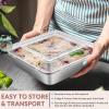 E-far 6/8/9-Inch Square Cake Pan with lid Set, Non-stick Square Baking Brownie Pans Bakeware Set of 3, Stainless Steel Core & Easy Clean – 6 Pieces(3 Pans + 3 Covers)(Stainless Steel)