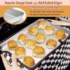 E-far 6-Piece Baking Pans set, Stainless Steel Bakeware Set for Oven, Include 8-Inch Cake Pan/Rectangle Baking Cookie Sheet/Muffin/Loaf Pan, Non-Toxic & Heavy Duty, Dishwasher Safe(10 Pieces)