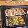 E-far 6-Piece Baking Pans set, Stainless Steel Bakeware Set for Oven, Include 8-Inch Cake Pan/Rectangle Baking Cookie Sheet/Muffin/Loaf Pan, Non-Toxic & Heavy Duty, Dishwasher Safe(10 Pieces)
