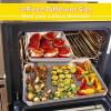 E-far 6-Piece Baking Pans set, Stainless Steel Bakeware Set for Oven, Include 8-Inch Cake Pan/Rectangle Baking Cookie Sheet/Muffin/Loaf Pan, Non-Toxic & Heavy Duty, Dishwasher Safe(3)