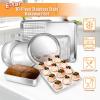 E-far 6-Piece Baking Pans set, Stainless Steel Bakeware Set for Oven, Include 8-Inch Cake Pan/Rectangle Baking Cookie Sheet/Muffin/Loaf Pan, Non-Toxic & Heavy Duty, Dishwasher Safe(10 Pieces)
