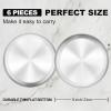E-far 6-Piece Stainless Steel Plates, 9 Inch Metal Dinner Plates Dishes for Home, Picnic, Outdoor Camping, Healthy & Non-Toxic, Shatterproof & Dishwasher Safe(6)
