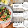 E-far 6-Piece Stainless Steel Plates, 9 Inch Metal Dinner Plates Dishes for Home, Picnic, Outdoor Camping, Healthy & Non-Toxic, Shatterproof & Dishwasher Safe(4)