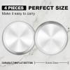 E-far 6-Piece Stainless Steel Plates, 9 Inch Metal Dinner Plates Dishes for Home, Picnic, Outdoor Camping, Healthy & Non-Toxic, Shatterproof & Dishwasher Safe(4)
