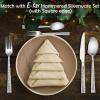 E-far 6-piece Hammered Dinner Forks Set, 7.9 Inch Stainless Steel Forks for Home, Kitchen or Restaurant, Non-toxic & Mirror Polished, Squared Edge & Dishwasher Safe(6.7 Inches)
