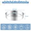 E-far 8 Inch Cake Pan Set of 2, Stainless Steel Round Baking Pans Tins Mold – Non-Toxic & Leak-Proof for Birthday Wedding Layer Tiered Cake, Easy Clean & Dishwasher Safe(8 Inch)