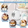 E-far 8 Inch Cake Pan Set of 2, Stainless Steel Round Baking Pans Tins Mold – Non-Toxic & Leak-Proof for Birthday Wedding Layer Tiered Cake, Easy Clean & Dishwasher Safe(8 Inch)