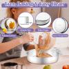 E-far 8 Inch Cake Pan Set of 2, Stainless Steel Round Baking Pans Tins Mold – Non-Toxic & Leak-Proof for Birthday Wedding Layer Tiered Cake, Easy Clean & Dishwasher Safe(9 Inch)