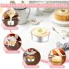 E-far 8 Inch Cake Pan Set of 2, Stainless Steel Round Baking Pans Tins Mold – Non-Toxic & Leak-Proof for Birthday Wedding Layer Tiered Cake, Easy Clean & Dishwasher Safe(5 Inch)
