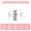 E-far 8 Inch Cake Pan Set of 2, Stainless Steel Round Baking Pans Tins Mold – Non-Toxic & Leak-Proof for Birthday Wedding Layer Tiered Cake, Easy Clean & Dishwasher Safe(5 Inch)