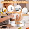 E-far 8 Inch Cake Pan Set of 2, Stainless Steel Round Baking Pans Tins Mold – Non-Toxic & Leak-Proof for Birthday Wedding Layer Tiered Cake, Easy Clean & Dishwasher Safe(11 Inch)