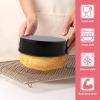 E-far 8 Inch Cake Pans Set of 2, Nonstick Stainless Steel Small Round Baking Pans with Parchment Paper & Side Liner Roll, Stainless Steel Core & Non-toxic Coating, Straight Side & 2 Inch Deep(6 Inches)