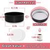 E-far 8 Inch Cake Pans Set of 2, Nonstick Stainless Steel Small Round Baking Pans with Parchment Paper & Side Liner Roll, Stainless Steel Core & Non-toxic Coating, Straight Side & 2 Inch Deep(6 Inches)