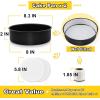 E-far 8 Inch Cake Pans Set of 2, Nonstick Stainless Steel Small Round Baking Pans with Parchment Paper & Side Liner Roll, Stainless Steel Core & Non-toxic Coating, Straight Side & 2 Inch Deep(8 Inches)