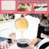 E-far 8 Inch Cake Pans Set of 2, Nonstick Stainless Steel Small Round Baking Pans with Parchment Paper & Side Liner Roll, Stainless Steel Core & Non-toxic Coating, Straight Side & 2 Inch Deep(6 Inches)