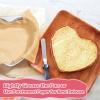 E-far 8 Inch Heart Cake Pan, 2Pcs Stainless Steel Heart Shaped Cake Mold, Cake Tin Baking Pan for Valentine’s Day Anniversaries Wedding, Non-Toxic & Dishwasher Safe(8-Inch (Set of 2))