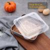 E-far 8 x 8-Inch Baking Pan with lid, Square Cake Brownie Baking Pans Stainless Steel Bakeware Set of 2, Non-toxic & Healthy, Easy Clean & Dishwasher Safe – 4 Pieces(2 Pans + 2 Lids)(2 Pans + 2 Lids)
