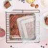 E-far 9 Inch Square Cake Pan with lid, 9×9 Baking Brownie Pans Stainless Steel Bakeware Set of 2, Non-toxic & Healthy, Easy Clean & Dishwasher Safe – 4 Pieces(2 Pans + 2 Lids)(4)