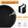 E-far 9.5 Inch Cake Pan Set of 3, Nonstick Round Baking Layer Cake Pans, Stainless Steel Core & Non-Toxic Coating, 2 Inch Deep (Black)(4 Inches)