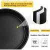 E-far 9.5 Inch Cake Pan Set of 3, Nonstick Round Baking Layer Cake Pans, Stainless Steel Core & Non-Toxic Coating, 2 Inch Deep (Black)(4-6-8 Inches)
