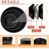 E-far 9.5 Inch Cake Pan Set of 3, Nonstick Round Baking Layer Cake Pans, Stainless Steel Core & Non-Toxic Coating, 2 Inch Deep (Black)(5-7-9 Inches)