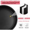 E-far 9.5 Inch Cake Pan Set of 3, Nonstick Round Baking Layer Cake Pans, Stainless Steel Core & Non-Toxic Coating, 2 Inch Deep (Black)(6 Inches)
