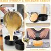 E-far 9.5 Inch Cake Pan Set of 3, Nonstick Round Baking Layer Cake Pans, Stainless Steel Core & Non-Toxic Coating, 2 Inch Deep (Black)(7 Inches)