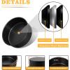 E-far 9.5 Inch Cake Pan Set of 3, Nonstick Round Baking Layer Cake Pans, Stainless Steel Core & Non-Toxic Coating, 2 Inch Deep (Black)(7 Inches)