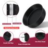 E-far 9.5 Inch Cake Pan Set of 3, Nonstick Round Baking Layer Cake Pans, Stainless Steel Core & Non-Toxic Coating, 2 Inch Deep (Black)(8 Inches)