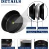 E-far 9.5 Inch Cake Pan Set of 3, Nonstick Round Baking Layer Cake Pans, Stainless Steel Core & Non-Toxic Coating, 2 Inch Deep (Black)(9 Inches)