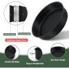 E-far 9.5 Inch Cake Pan Set of 3, Nonstick Round Baking Layer Cake Pans, Stainless Steel Core & Non-Toxic Coating, 2 Inch Deep (Black)(9.5 Inches)