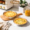 E-far 9.5 Inch Tart Pan, Stainless Steel Pie Quiche Pan Baking Dish for Oven, Reusable Pie Plate Tin with Fluted Edge & Seamless Bottom, No Leakage and Dishwasher Safe, Mirror Silver(1)