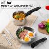 E-far 9pcs Stainless Steel Cookware Set, 3-Ply Pots and Pans Set w/Detachable Handle & Lid, Induction Cookware Kitchen Cooking Set for RV Camping, Nontoxic Whole Clad Frying/Saute/Sauce Pan, Oven Safe