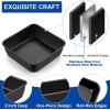 E-far 9×9 Baking Pan, Nonstick Square Cake Pan with Stainless Steel Core, Black Metal Bakeware for Brownies Lasagna Cakes, Non-toxic & Easy Clean, 2 Inch Deep(1)