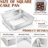 E-far 9×9 Inch Square Cake Pan, Stainless Steel Baking Pan for Lasagna Brownies Casseroles, Silver Square Bakeware for Oven Cooking, Non-Toxic & Rust Free, Dishwasher Safe, 2 Inch deep(2)