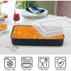 E-far Baking Pan with Lid, 9.75 x 12.5 x 2 Inch Nonstick Rectangle Cake Pans with Covers, 2 Sheet Pans Bakeware and 2 Lids for Brownies Cakes, Non-toxic & Stainless Steel Core, 2 Inch Deep(12.4×9.6×2 Inches)