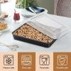 E-far Baking Pan with Lid, 9.75 x 12.5 x 2 Inch Nonstick Rectangle Cake Pans with Covers, 2 Sheet Pans Bakeware and 2 Lids for Brownies Cakes, Non-toxic & Stainless Steel Core, 2 Inch Deep(10.4x8x2 Inches)