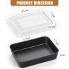 E-far Baking Pan with Lid, 9.75 x 12.5 x 2 Inch Nonstick Rectangle Cake Pans with Covers, 2 Sheet Pans Bakeware and 2 Lids for Brownies Cakes, Non-toxic & Stainless Steel Core, 2 Inch Deep(9.4x7x2 Inches)