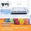 E-far Baking Pan with Lid, 9.75 x 12.5 x 2 Inch Nonstick Rectangle Cake Pans with Covers, 2 Sheet Pans Bakeware and 2 Lids for Brownies Cakes, Non-toxic & Stainless Steel Core, 2 Inch Deep(12.4×9.6×2 Inches)