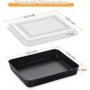 E-far Baking Pan with Lid, 9.75 x 12.5 x 2 Inch Nonstick Rectangle Cake Pans with Covers, 2 Sheet Pans Bakeware and 2 Lids for Brownies Cakes, Non-toxic & Stainless Steel Core, 2 Inch Deep(12.4×9.6×2 Inches)
