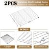 E-far Baking Sheet with Wire Rack (2 Pans + 2 Racks), Stainless Steel Cookie Sheets Pan & Cooling Rack for Baking Cookies Cake, Non Toxic & Heavy Duty, Oven & Dishwasher Safe, 12.4 x 9.7 x 1 Inch(12.4”x9.7”)
